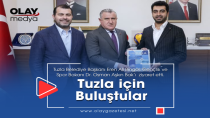TUZLA BEELEDİYE BAŞKANI EREN ALİ BİNGÖL GENÇLİK VE SPOR BAKANI OSMAN AŞKIN BAK'I ZİYARET ETTİ